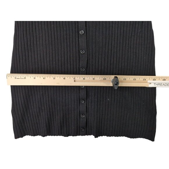 Urban Outfitters Polo Mini Dress Womens M Black Preppy Dark Academia Minimalist - Picture 11 of 12